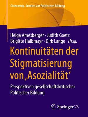 cover image of Kontinuitäten der Stigmatisierung von ,Asozialität'
